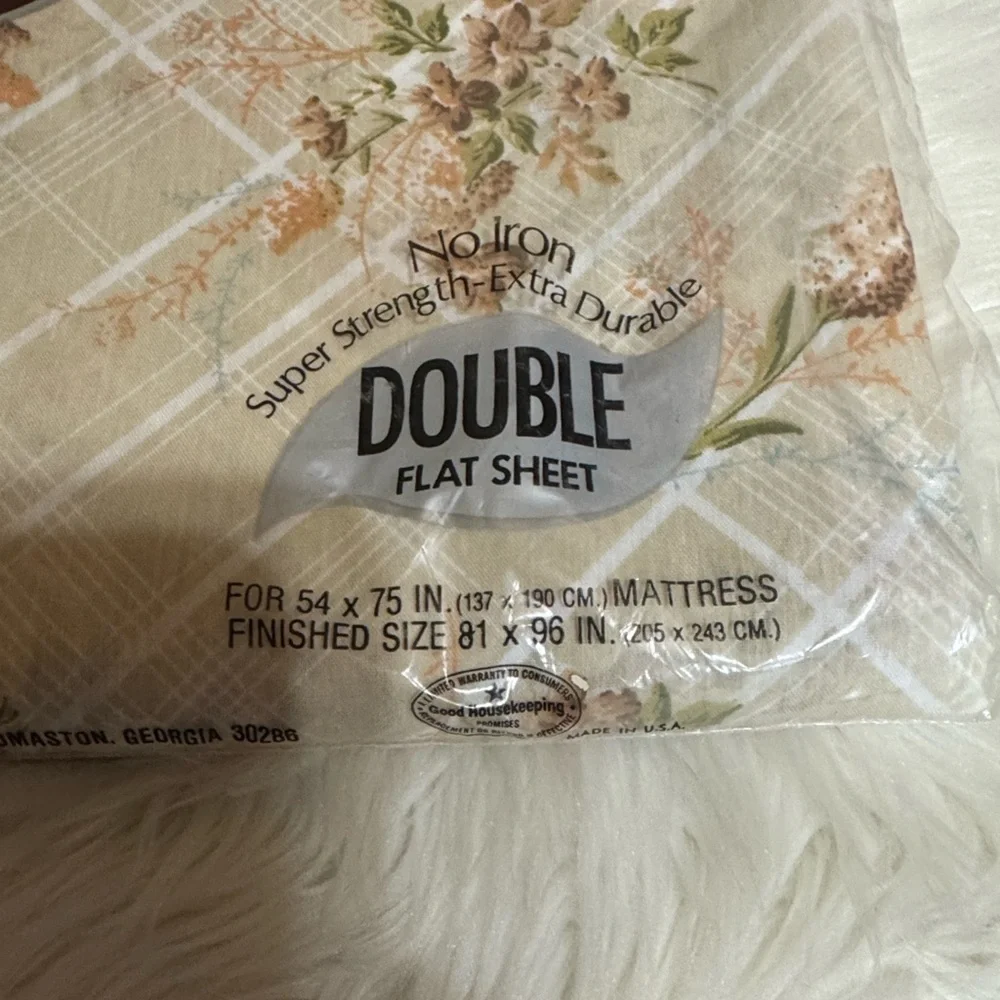 Vintage Thomaston New Era Double Flat sheet No Iron New in package Made in USA